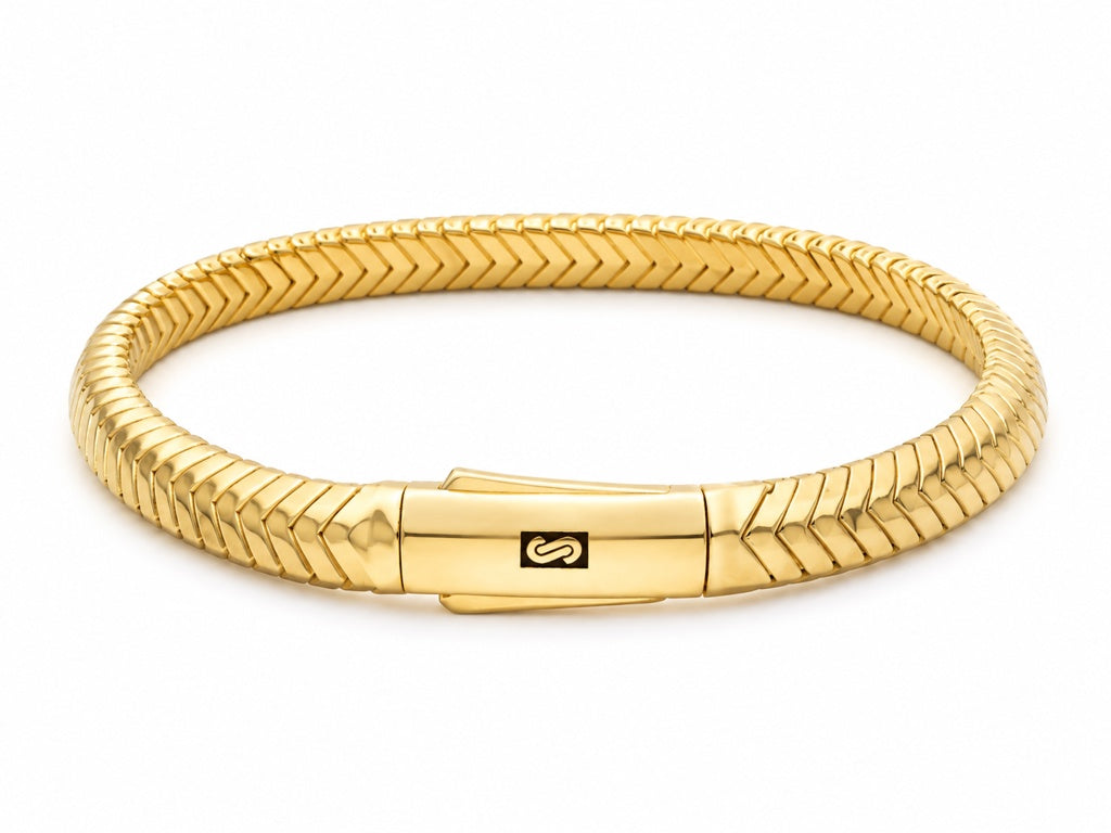10KT PLAIN LOCK CERTIFIED MONACO BRACELET MERM COLECCION Size 5MM 7IN