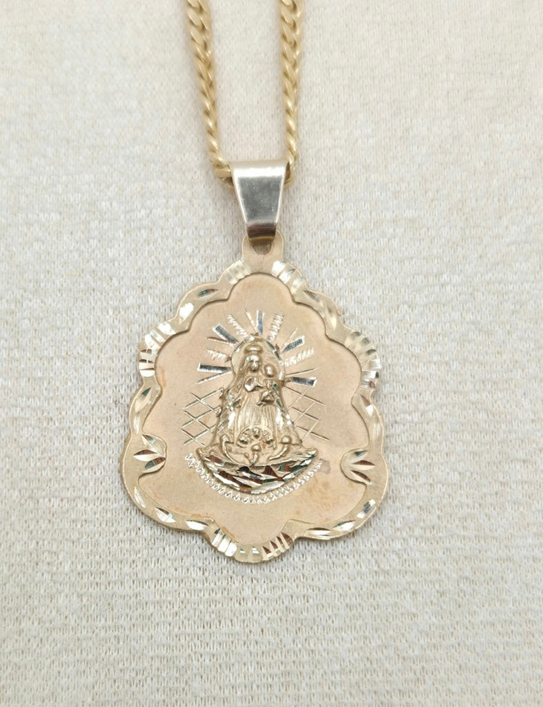 14KT Caridad del cobre pendant  Size 29X38.25MM Weight 7.9 GRS