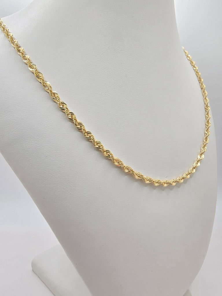 10KT ROPE CHAIN Size 16INCH 3MM Weight 3.2GR.