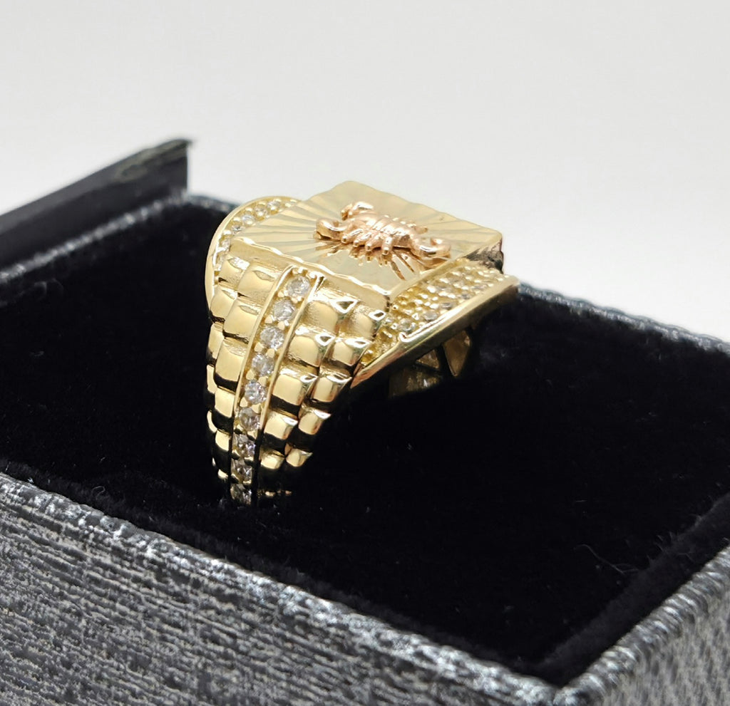 14KT SCORPION MEN'S RING Size 10 Weight 5.6GR