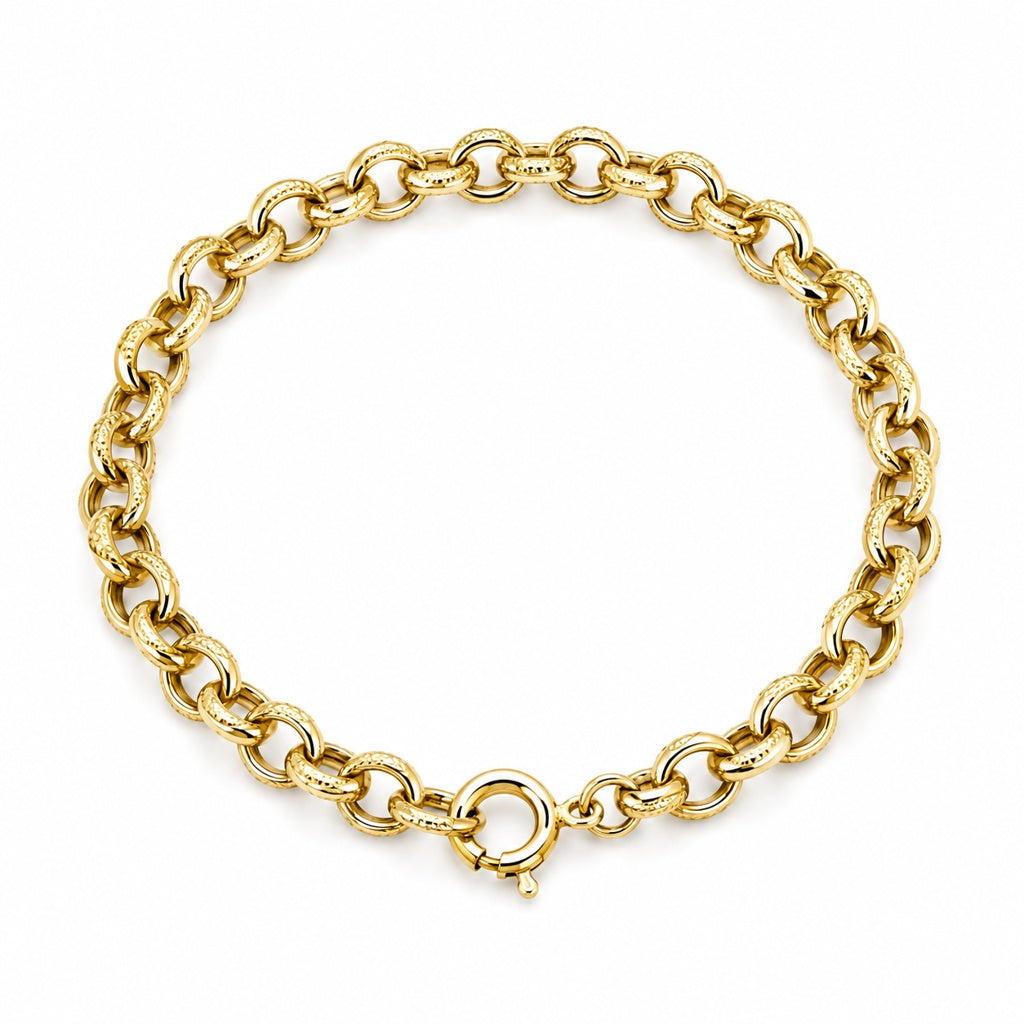 10KT ROLO BRACELET Size 7INCH Weigth 4.9GR
