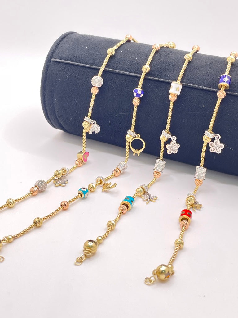 10KT MINI PANDO BRACELET Size 8INCH Weight 6GR