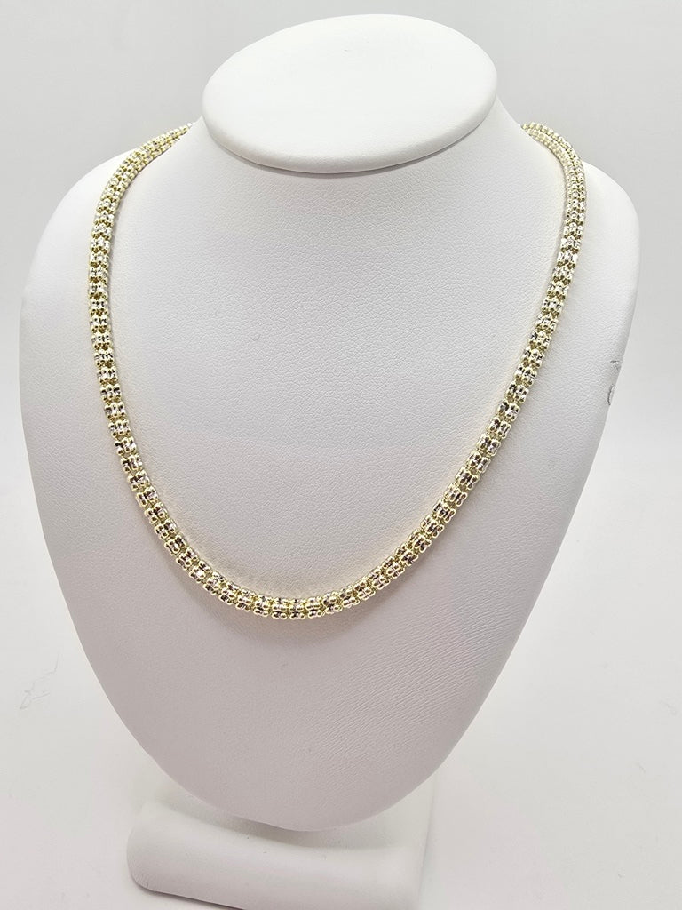 10KT ICE CHAIN Size 20INCH 3.5MM Weight 15.3GR