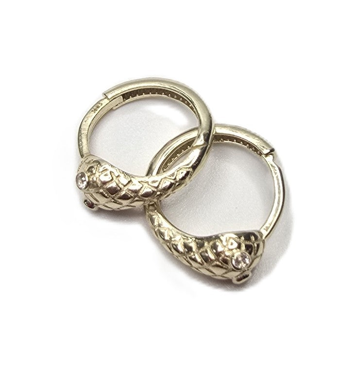 10KT MODERN SNAKE EARRINGS Size SMALL Weigth 1.4GR