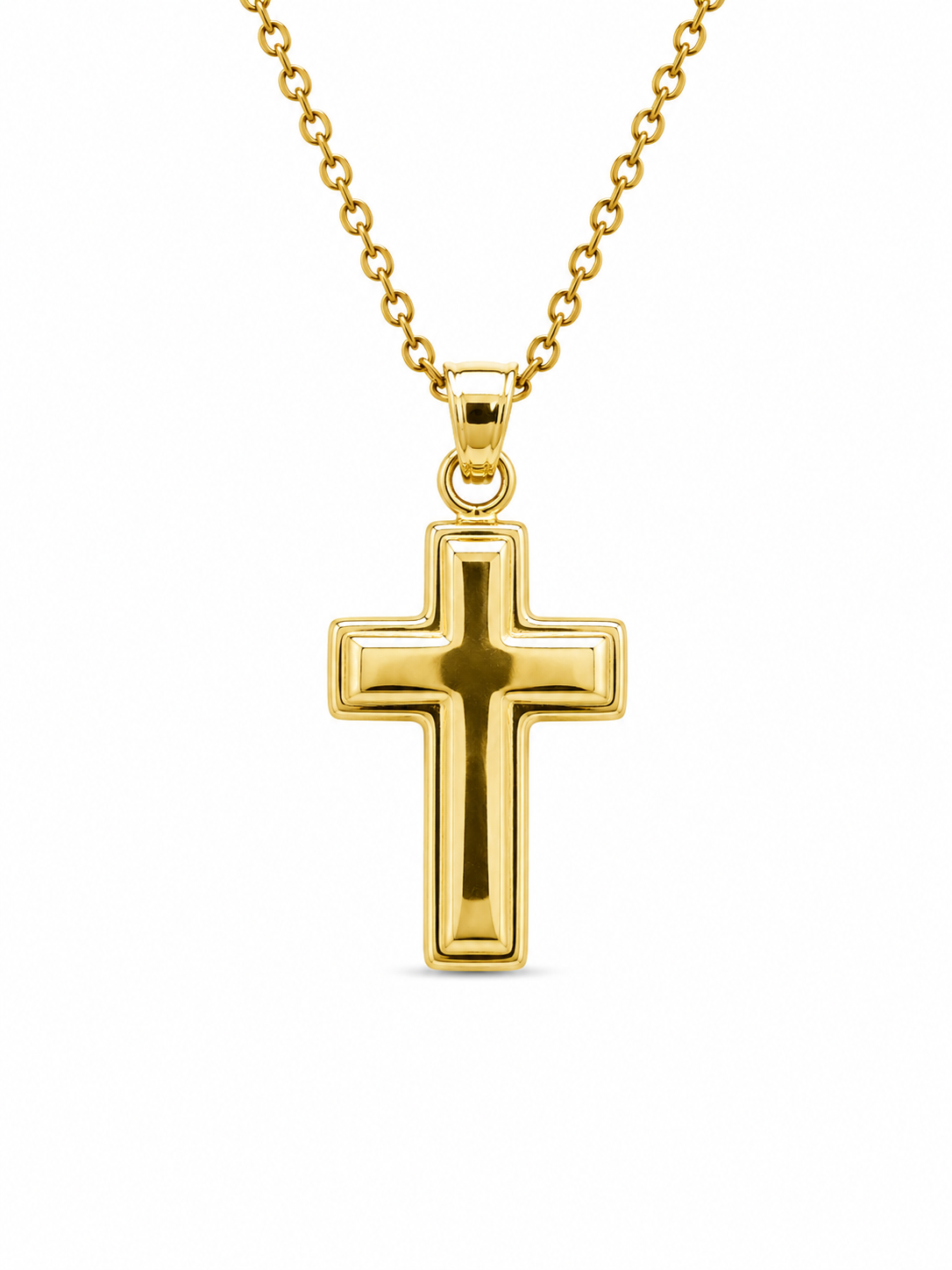 10KT SMALL SQUARE DESIGN CROSS PENDANT Size SMALL Weigth 0.7GR