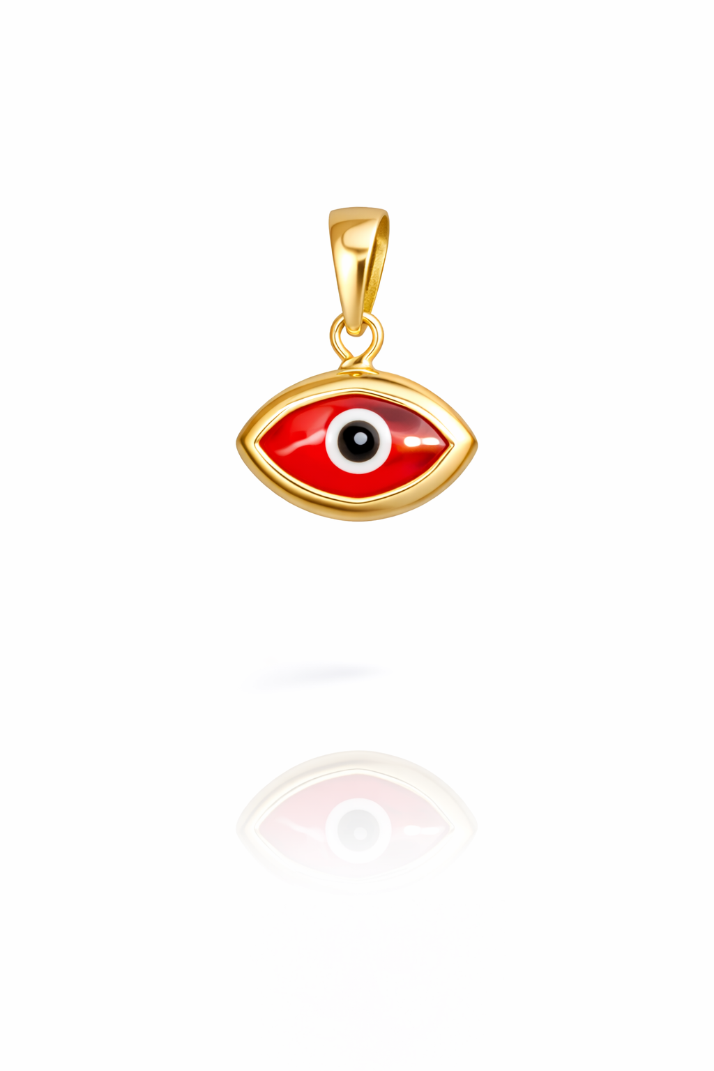 14KT SIMPLE AND PRETTY RED EYE PENDANT Weight 1GR