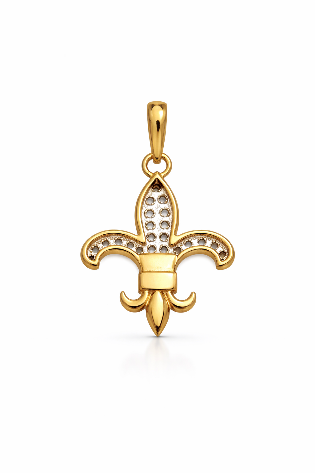 10KT DIAMOND FLEUR DE LIS PENDANT Weigth 1.1GR