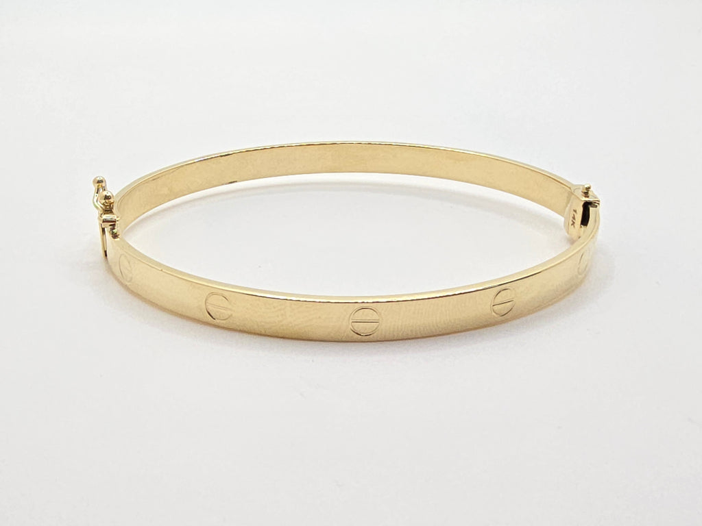 10KT  BRACELET+BANGLE Size 6MM Weigth 8.5GR