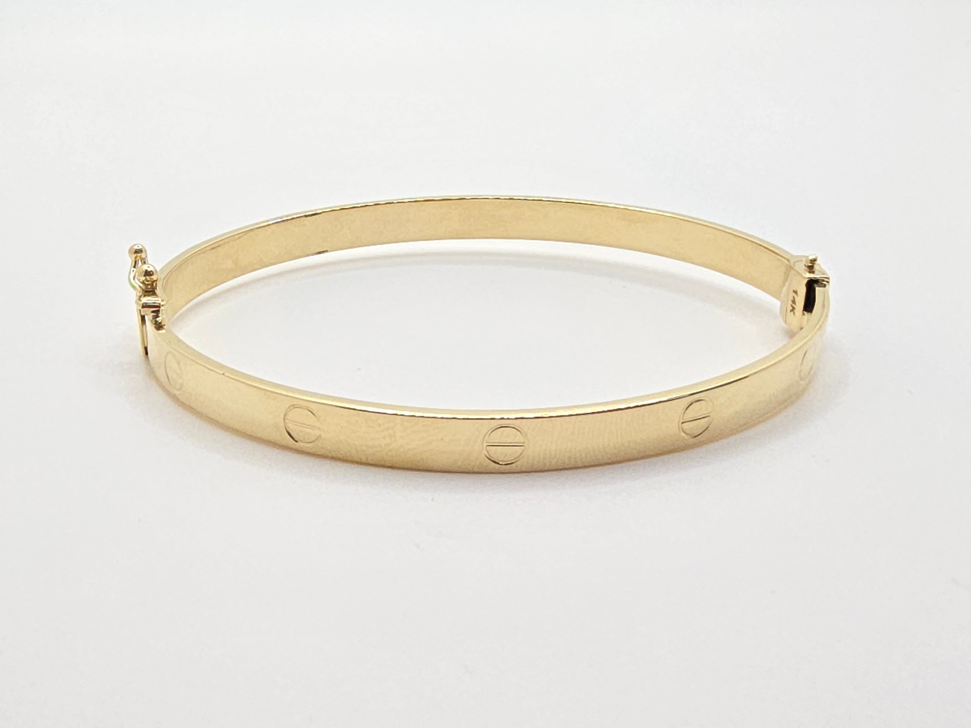 10KT  BRACELET+BANGLE Size 6MM Weigth 8.5GR