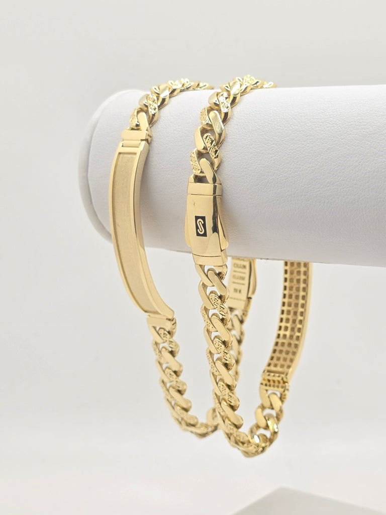 10KT ID BRACELET MONACO CERTIFIED