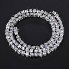 925 29CTW MOISSANITE TENNIS CHAIN Size 16INCH 4MM