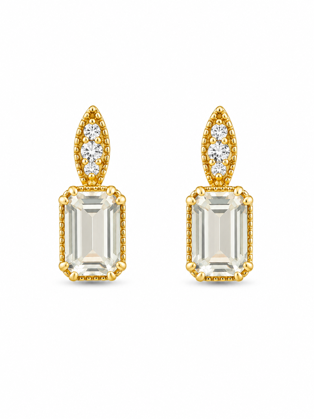 14KT DIAMOND DELICATE EARRINGS Size