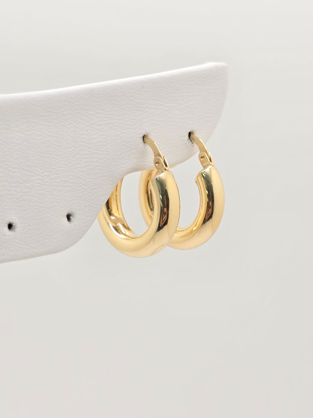 10KT PLAIN HOOPS EARRINGS Size 5MM Weight 2.9GR