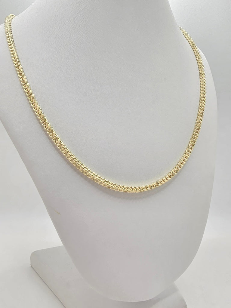 14KT HOLLOW FRANCO CHAIN Size 20INCH 3.5MM Weight 10.8GR