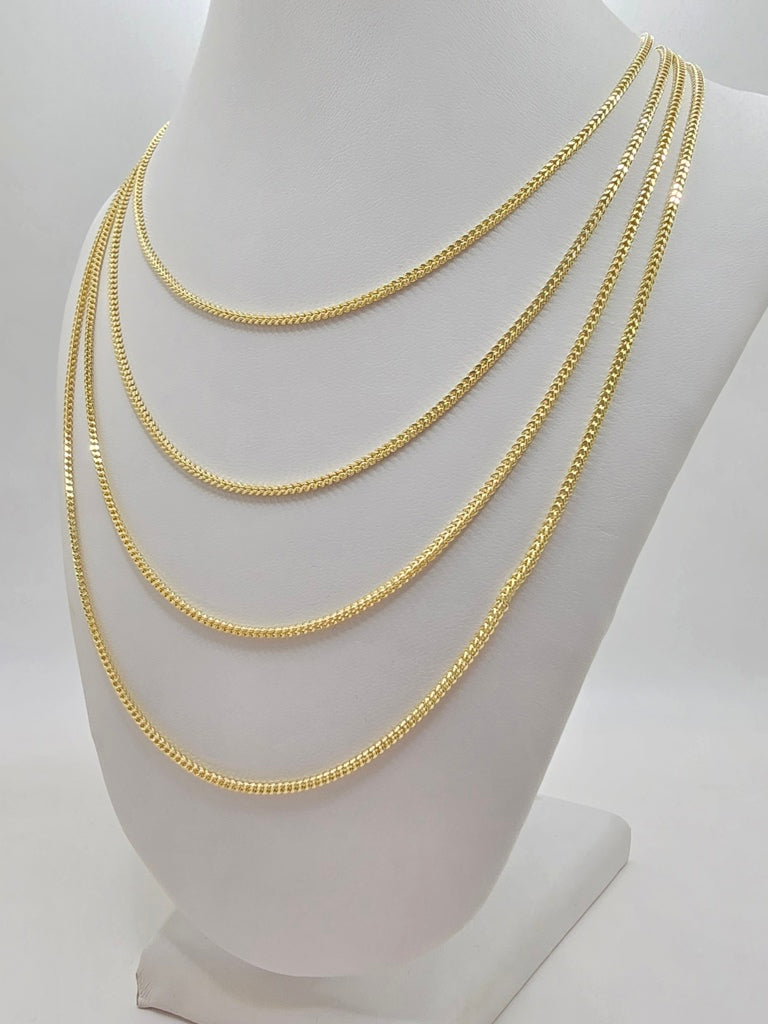 10KT HOLLOW FRANCO CHAIN Size 1.5MM 22INCH Weight 2.1GR