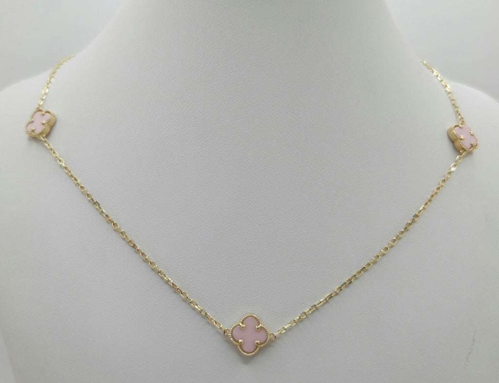 10KT FLOWER CHAIN Size 18INCH Weigth 4.2GR