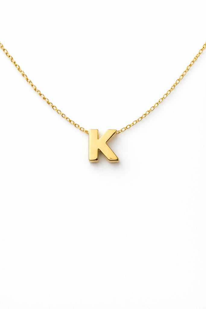 10KT CHAIN WITH LETTER "K" PENDANT Size 18 Weigth 1.38G