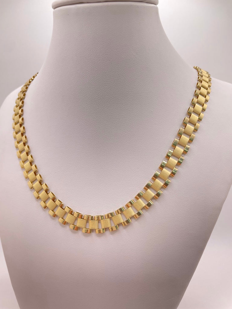 10KT WATCH  STYLE LINK NECKLACE 8.5MM