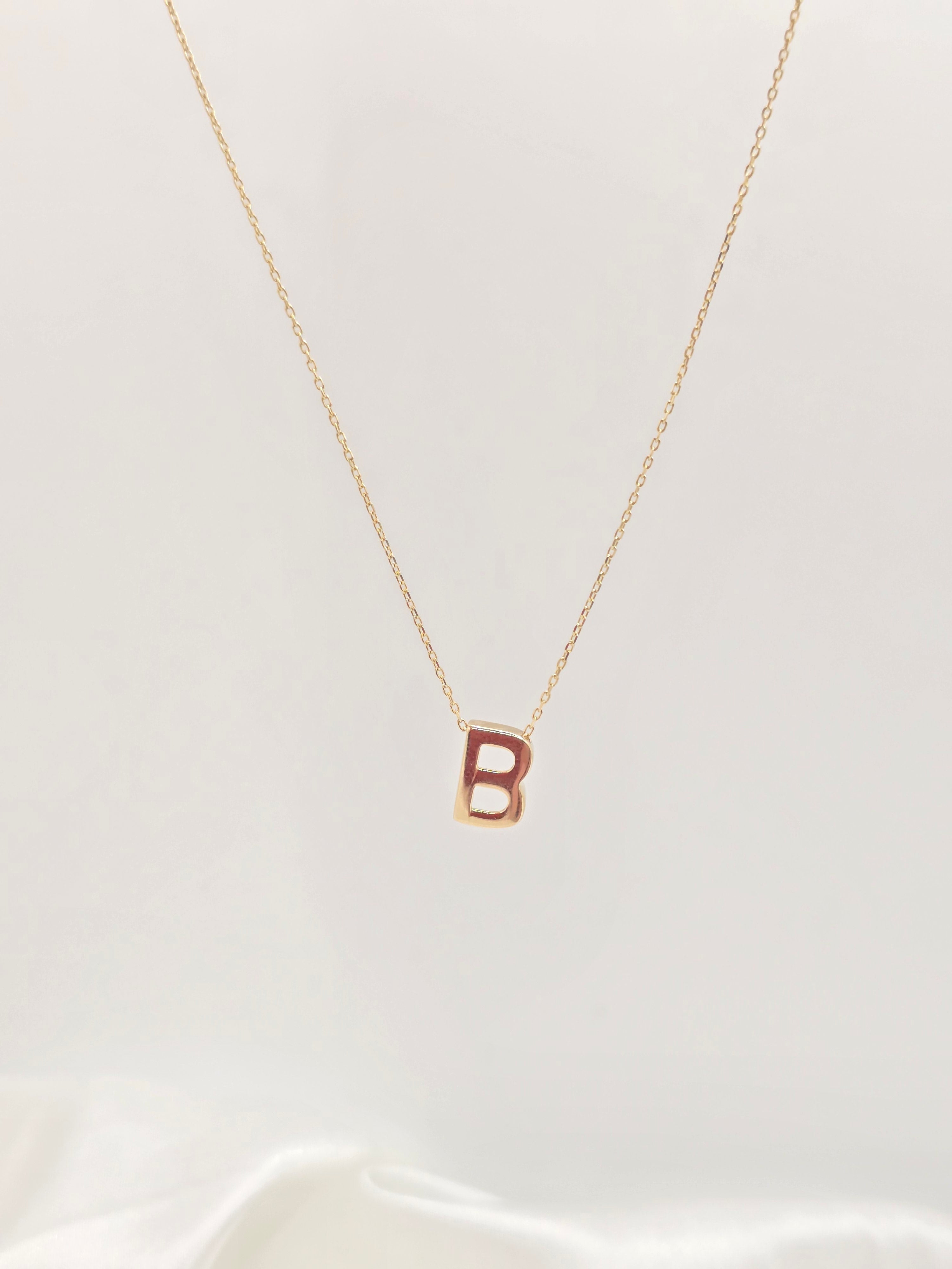 14KT LETTER "B" CHAIN Size 18INCH Weight 2.14GR