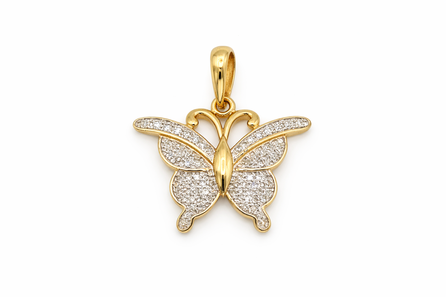 10KT DIAMOND BUTTERFLY PENDANT Weigth 1.8GR