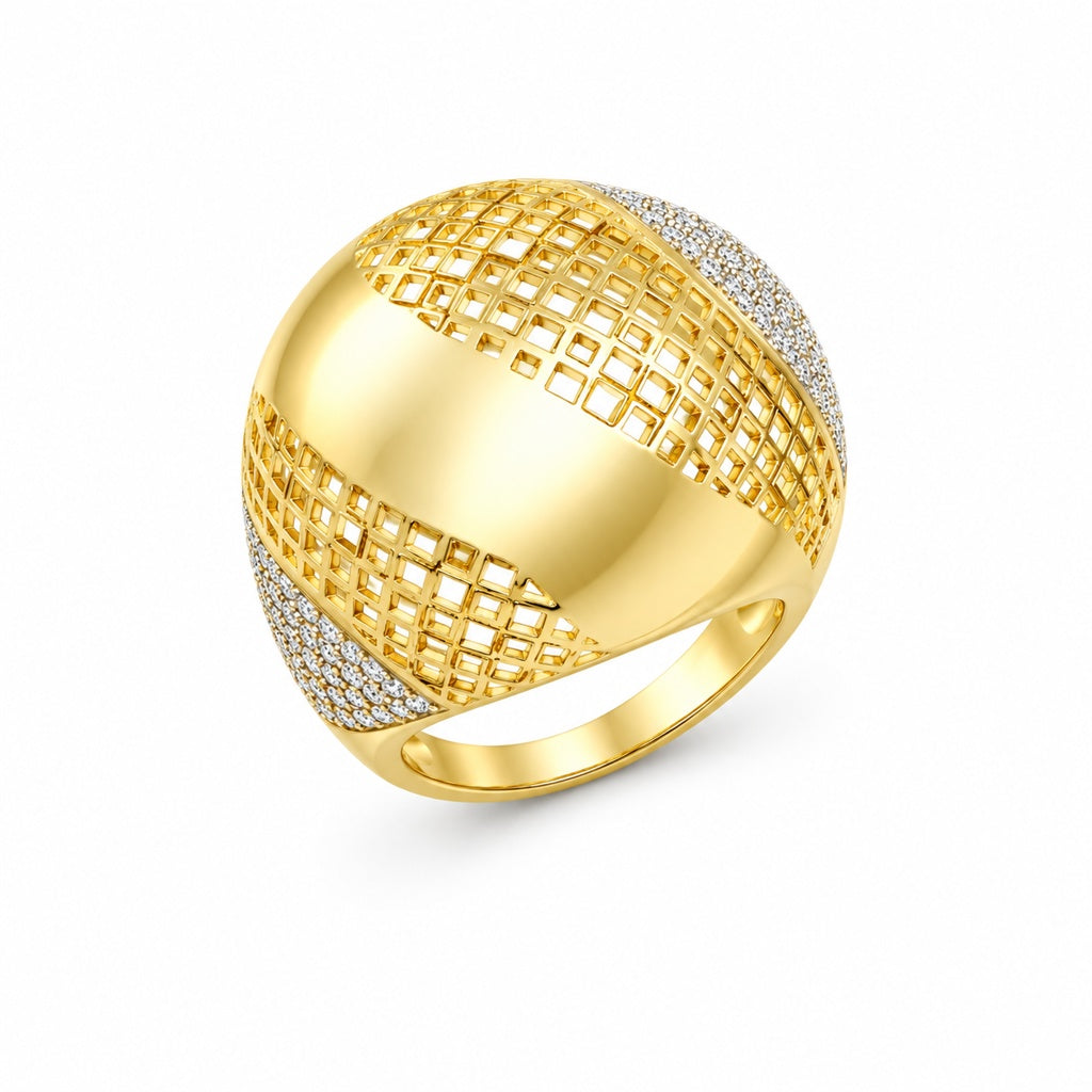 10KT PUFFY RING Size 7, 8 & 9
