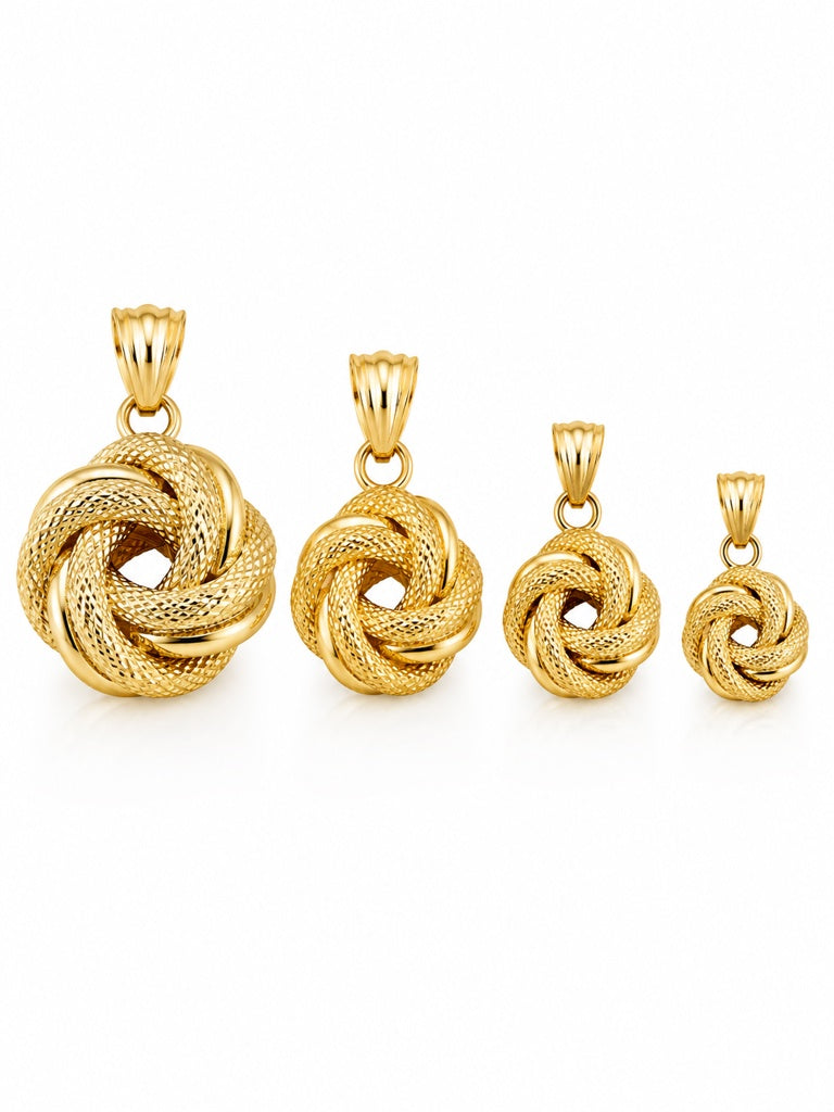 10K KNOT PENDANT Size