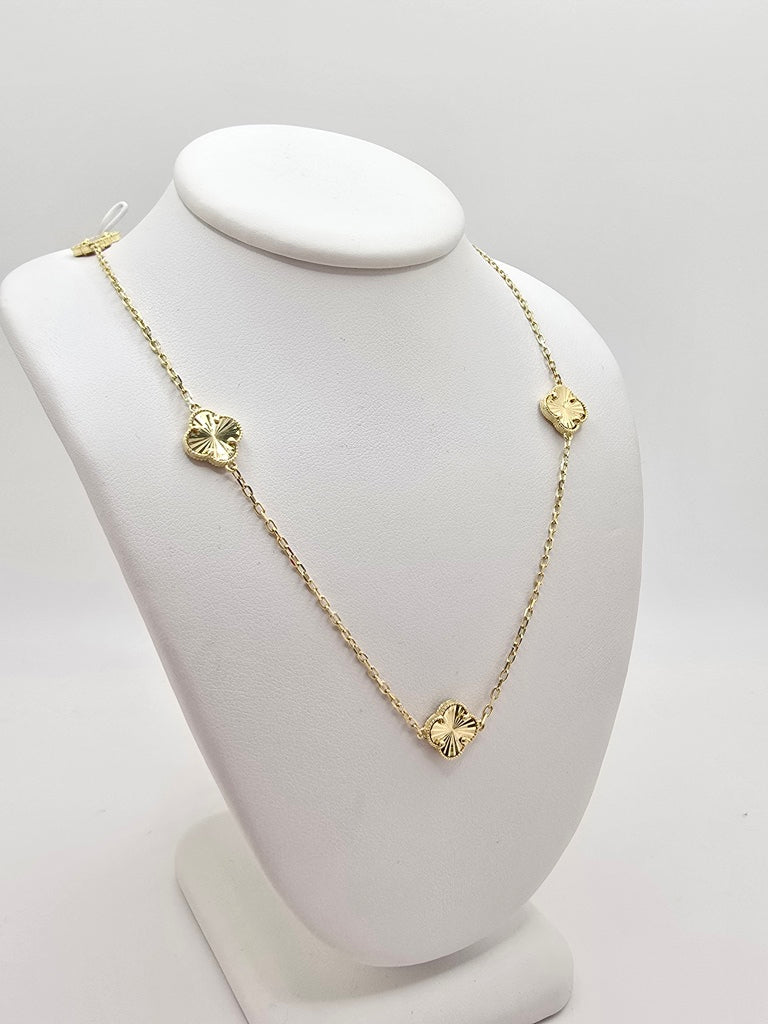 10KT FLOWER CHAIN Size 18INCH Weigth 4.9GR