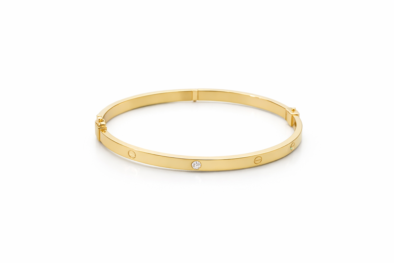 10KT  BRACELET+BANGLE Size 18'' 4MM Weigth 6.2GR