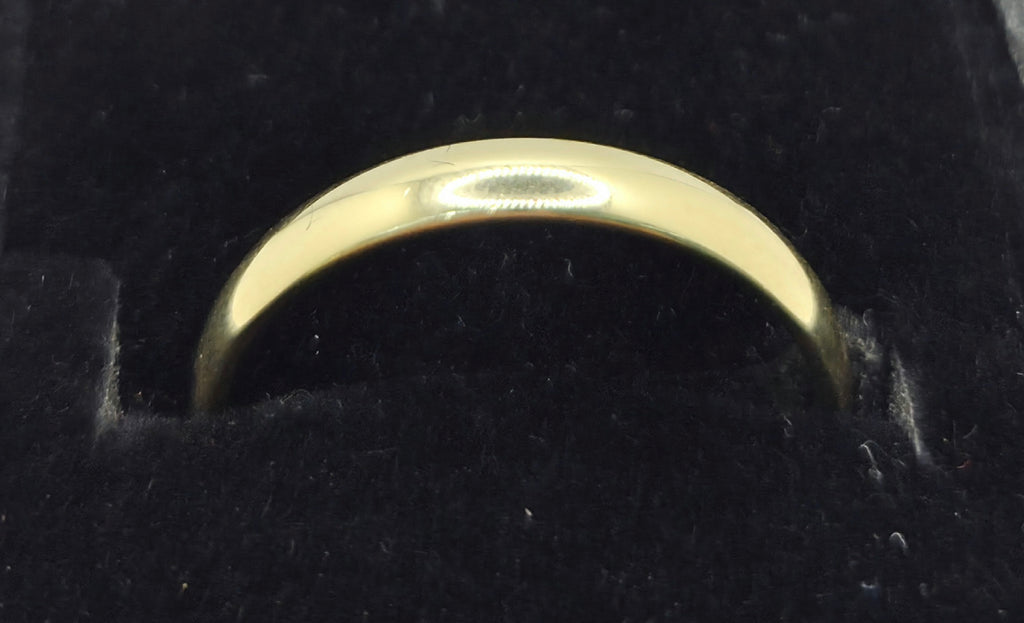 14KT SOLID ENGAGEMENT BAND MENS RING Size 12 4MM Weight 4GR