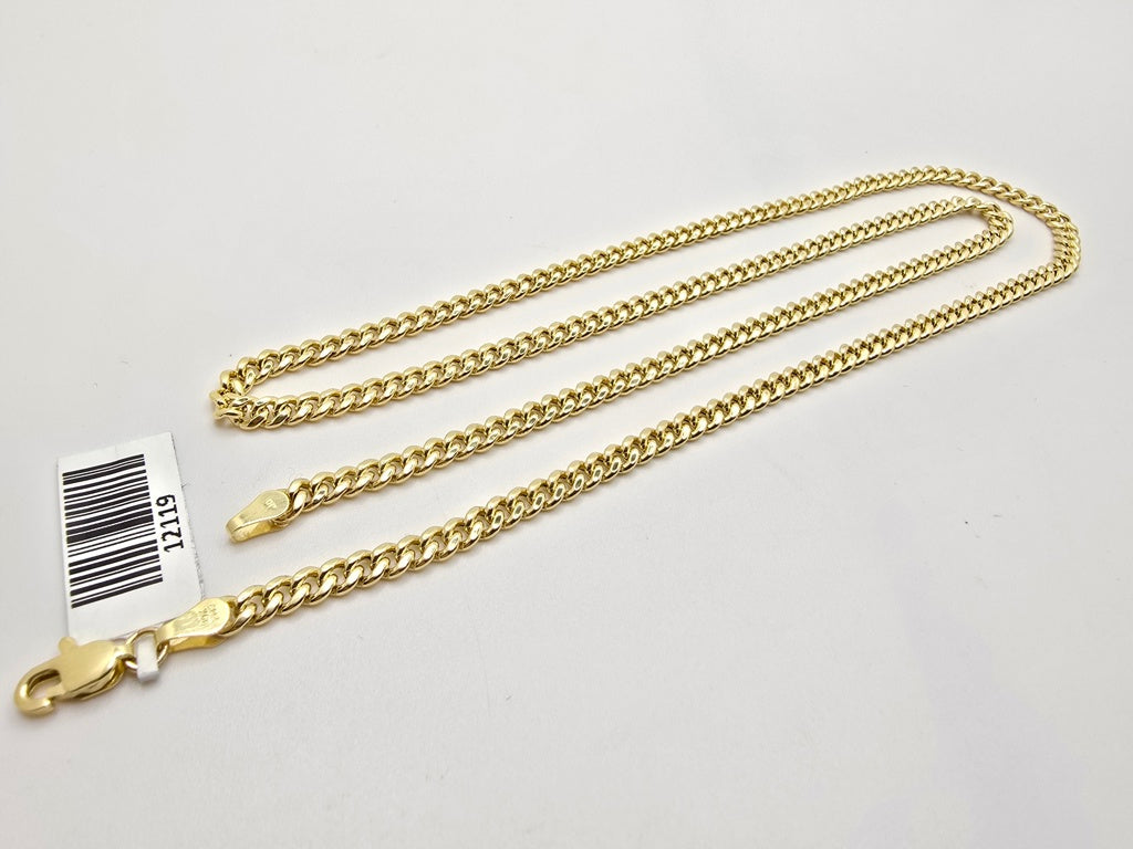 10KT SEMISOLID MIAMI CUBAN CHAIN  Size 22INCH 5MM Weight 11.7GR