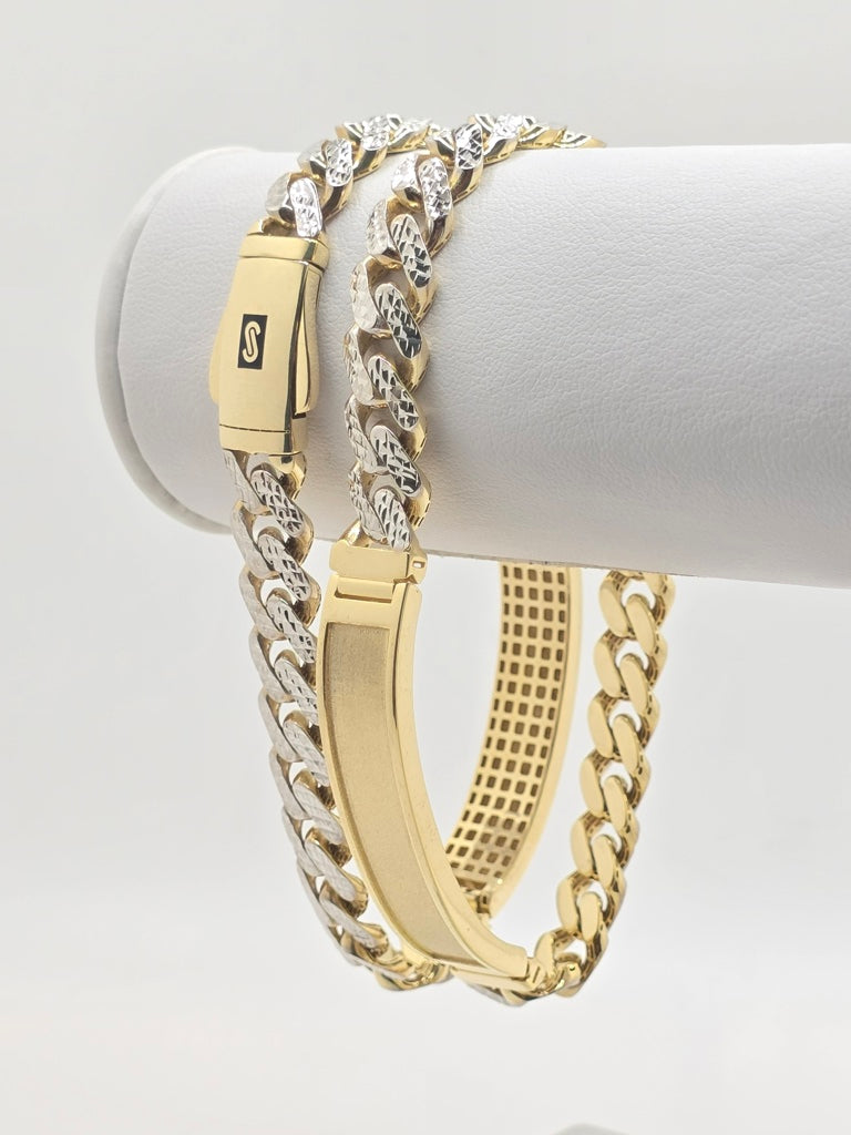 10KT PAVE ID BRACELET MONACO CERTIFIED