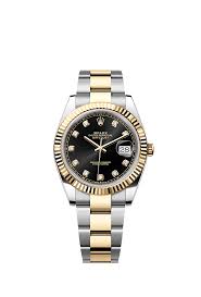 ROLEX WATCH DATEJUST TWOTONE 41MM 126333 Black