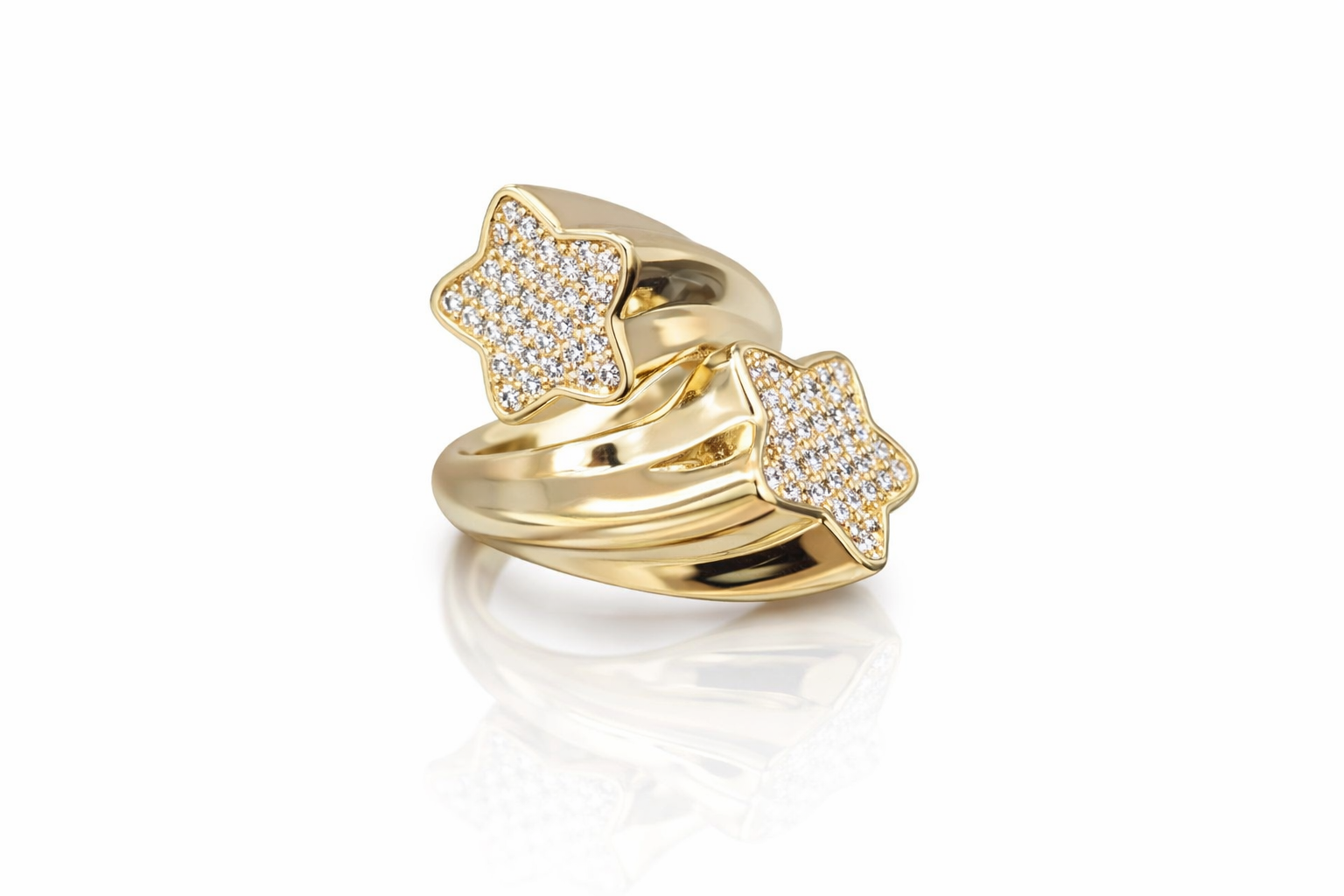 10KT TWO STAR RING Size 8.5 Weigth 3.1