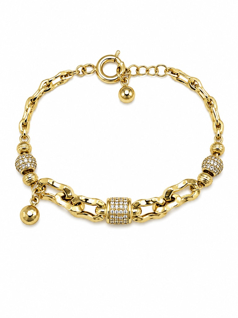 14K BALL BRACELET Size 7.5