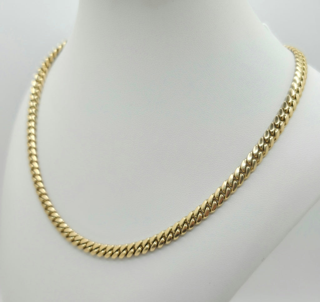 10KT SOLID MIAMI CUBAN CHAIN Size 20INCH 6MM Weight 46.9GR