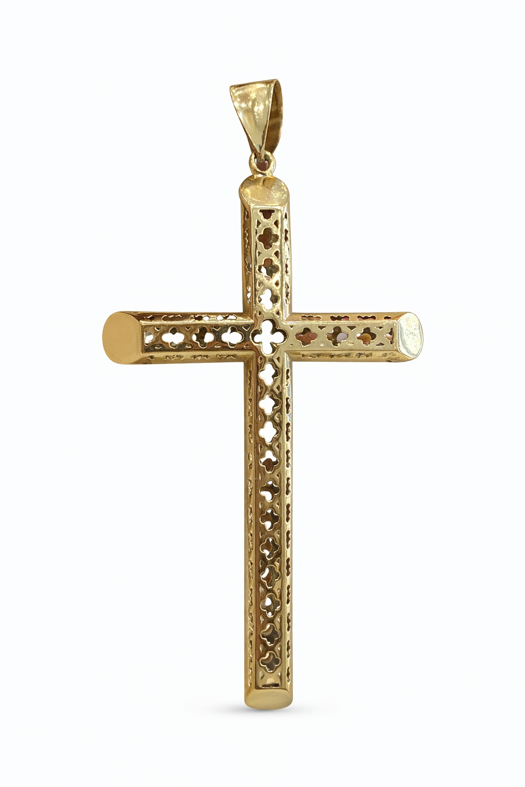 10KT LARGE MODERN CROSS PENDANT Weight 10GR