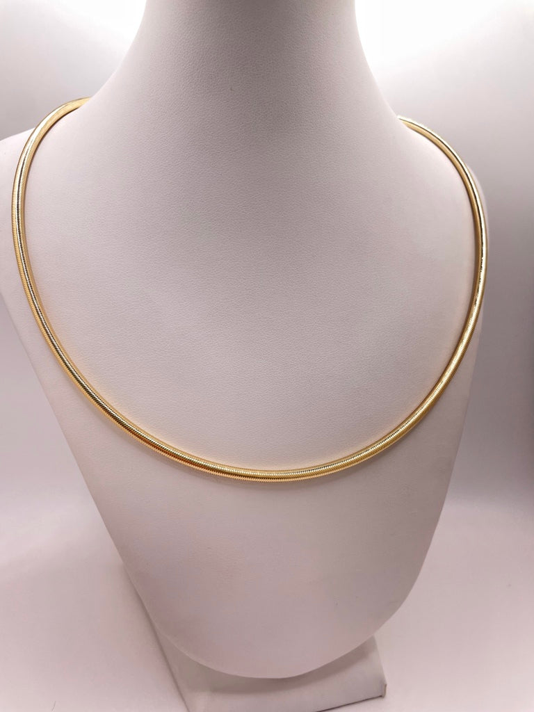 14KT  FLEXIBLE NECKLACE Size 18INCH 3MM Weigth 5.7GR
