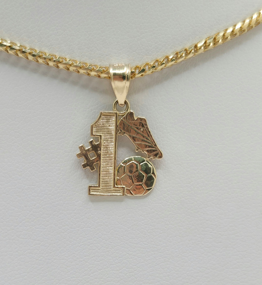 10KT NUMBER ONE SPORT PENDANT Weight 1.4GR