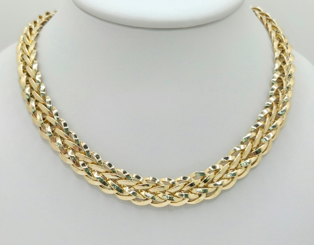 10KT BRAIDED DESIGN NECKLACE Size 18INCH 11MM Weight 18.8GR