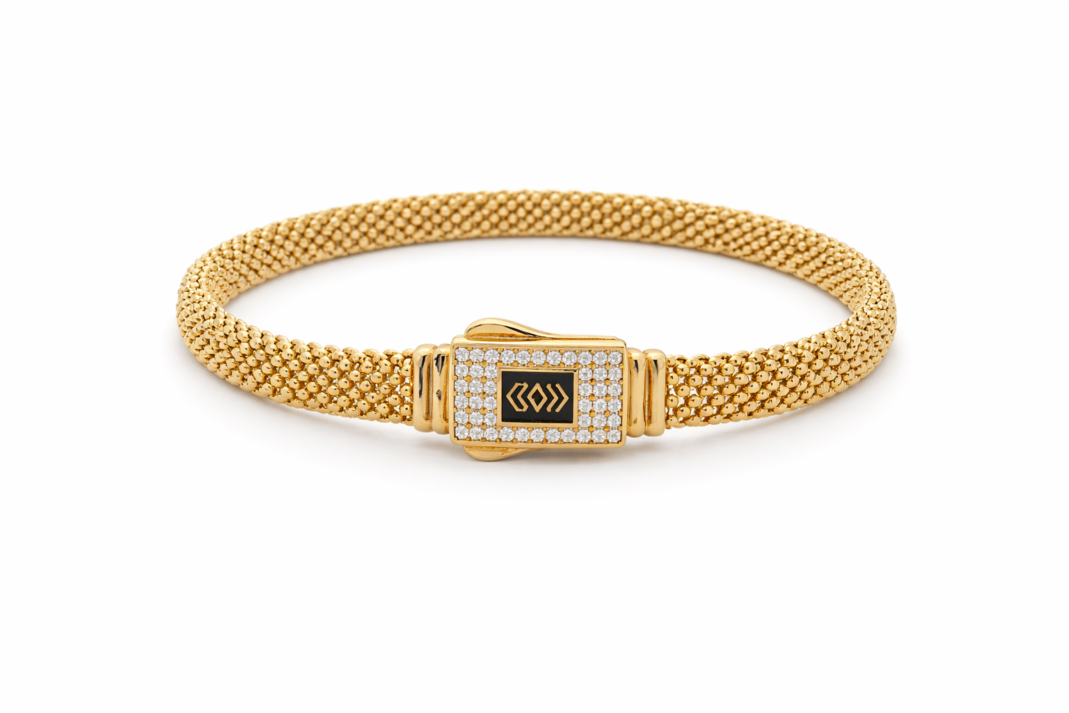 10KT ELEGANT MILANESA BRACELET Size 7.5INCH 6MM Weigth 10.5GR