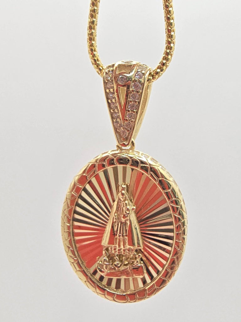 10KT SMALL OVAL CARIDAD PENDANT Weight 3.5GR