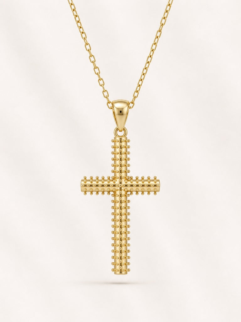 10KT CROSS PENDANT Size