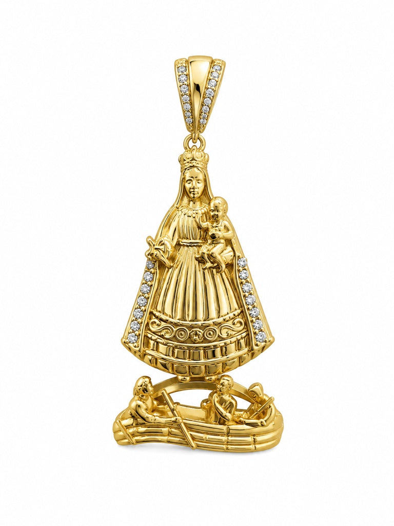 14KT VIRGEN DE LA CARIDAD PENDANT Size