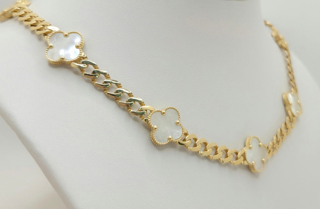 14KT FLOWER CHAIN Size 18INCH 6MM Weigth 26GR