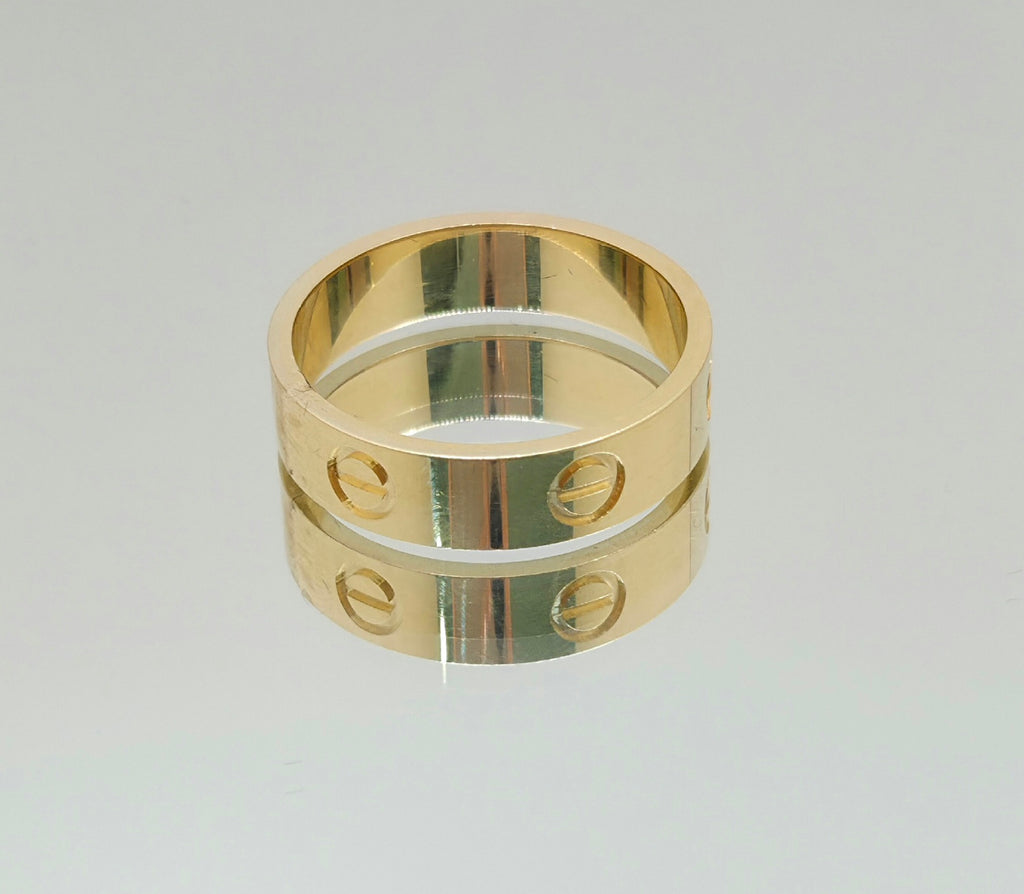 10KT  RING+MAN Size 12 6MM Weigth 5GR