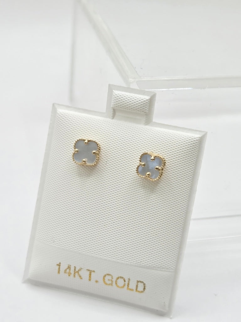 14KT FLOWER EARRINGS Size EXTRASMALL Weigth 1GR