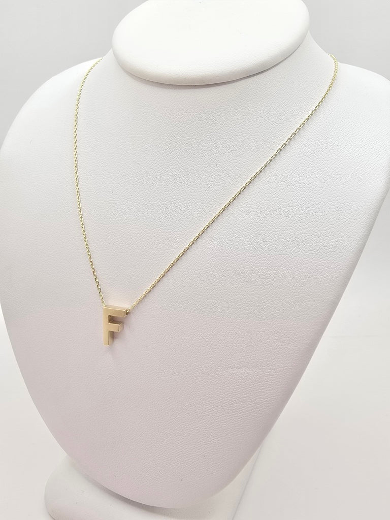 14KT LETTER "F" CHAIN Size 18INCH Weight 2.06GR