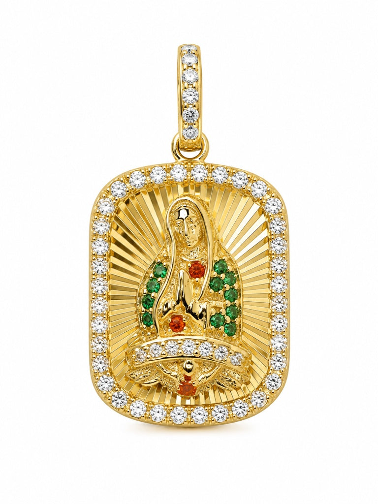 10K GUADALUPE VIRGIN PENDANT Size