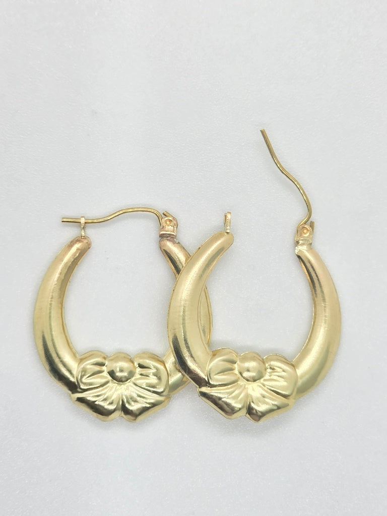 10KT COQUETTE HOOP EARRINGS MEDIUM