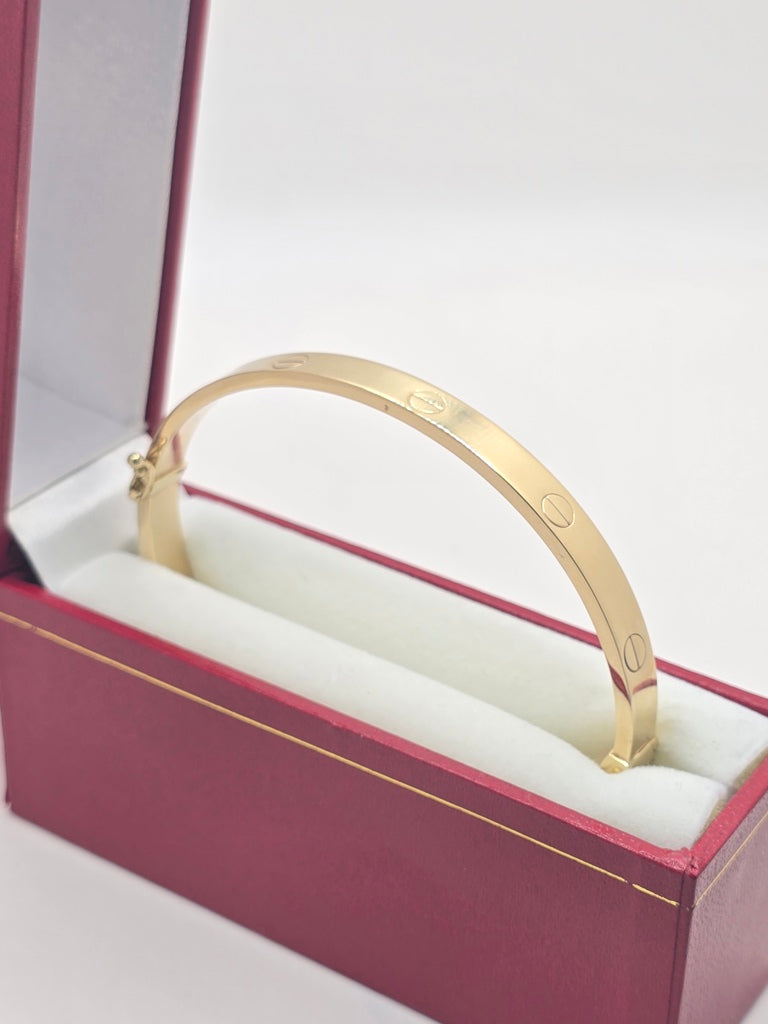 14KT YELLOW GOLD CARTI BANGLE Size 4MM Weight 5.5GR